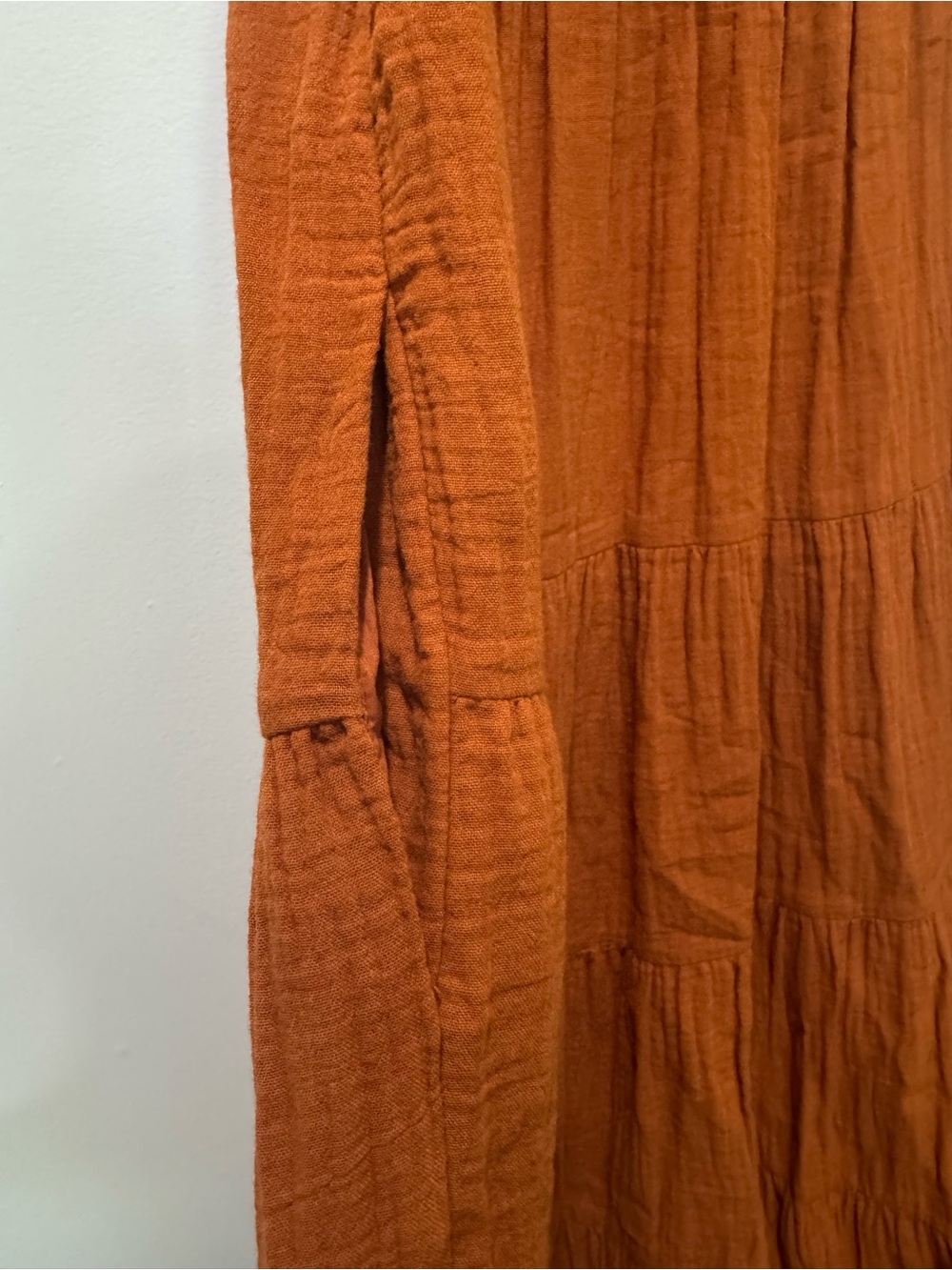 Universal Thread Rust Orange Tiered V-Neck Maxi Dress | Very Good Condition - Picture 4 of 11